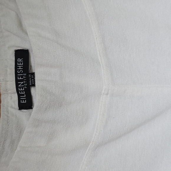 Eileen Fisher white washable stretch crepe lantern ankle pants size PP - Picture 5 of 12
